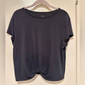 GAP fit Athletic Black Twist Front Women's Tee